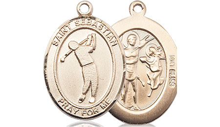 14kt Gold Saint Sebastian Golf Medal