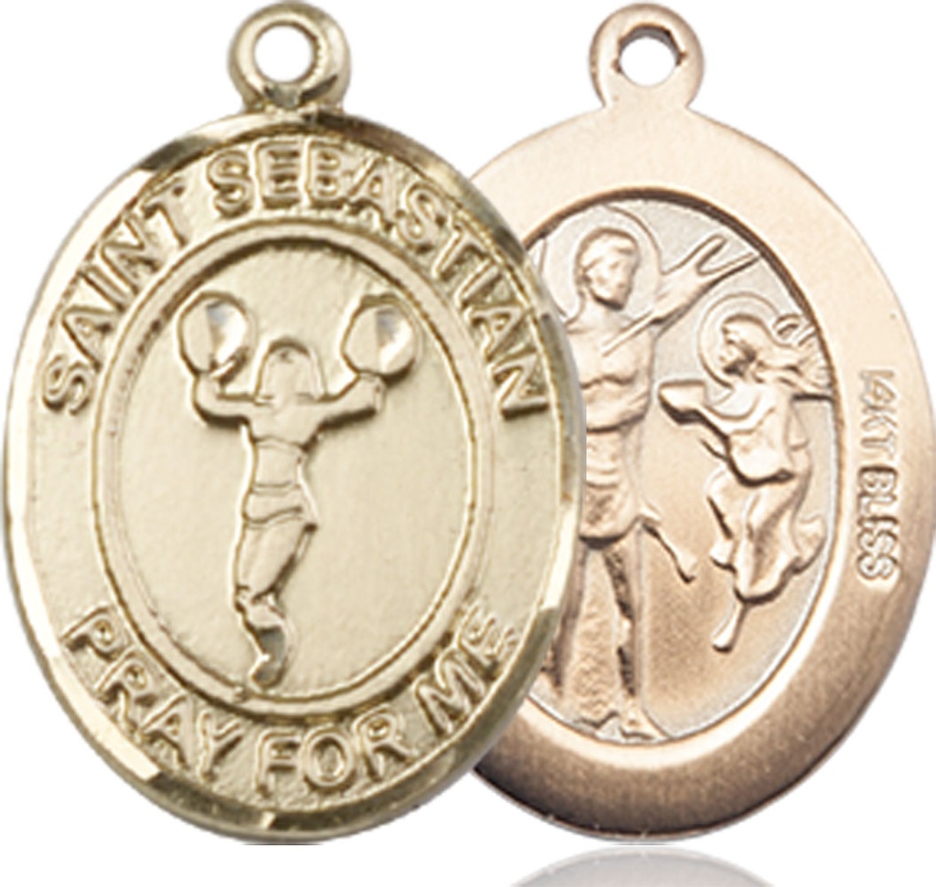 14kt Gold Saint Sebastian Cheerleading Medal