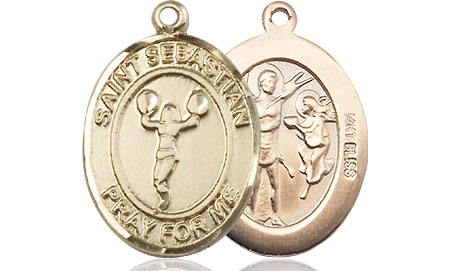 14kt Gold Saint Sebastian Cheerleading Medal