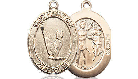 14kt Gold Saint Sebastian Gymnastics Medal