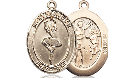 14kt Gold Saint Sebastian Dance Medal