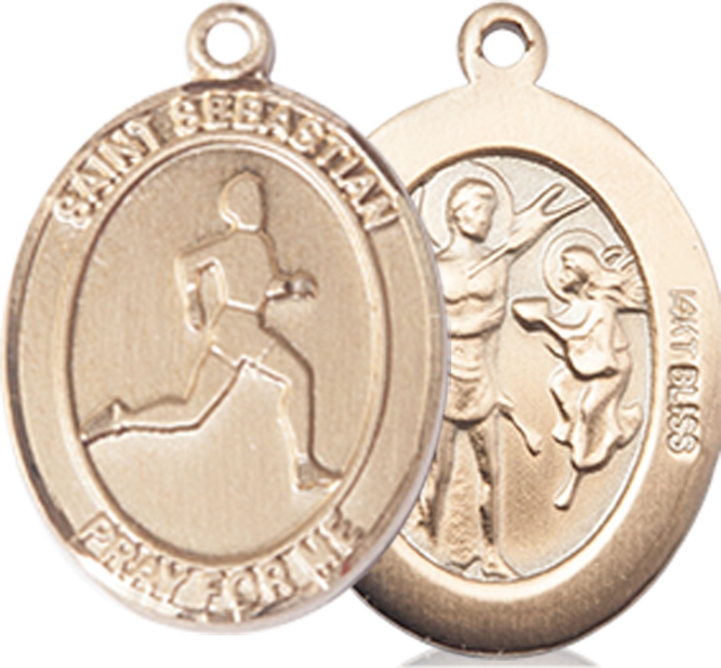 14kt Gold Saint Sebastian Track and Field Medal