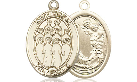 14kt Gold Saint Cecilia Choir Medal