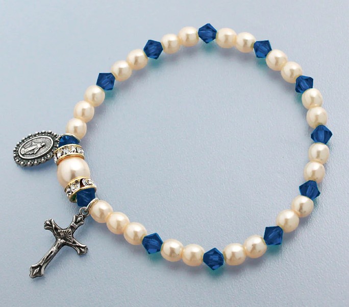 Rosary Bracelet Stretch Zircon