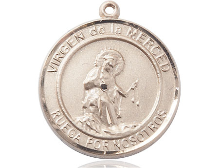 14kt Gold Virgen de la Merce Medal