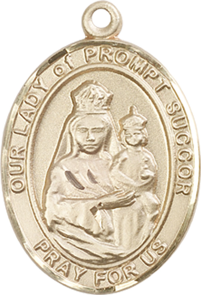 14kt Gold Our Lady of Prompt Succor Medal