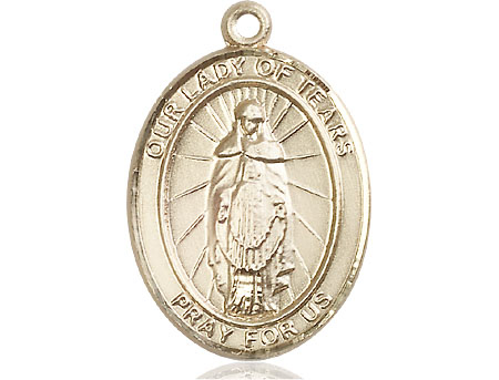 14kt Gold Our Lady of Tears Medal