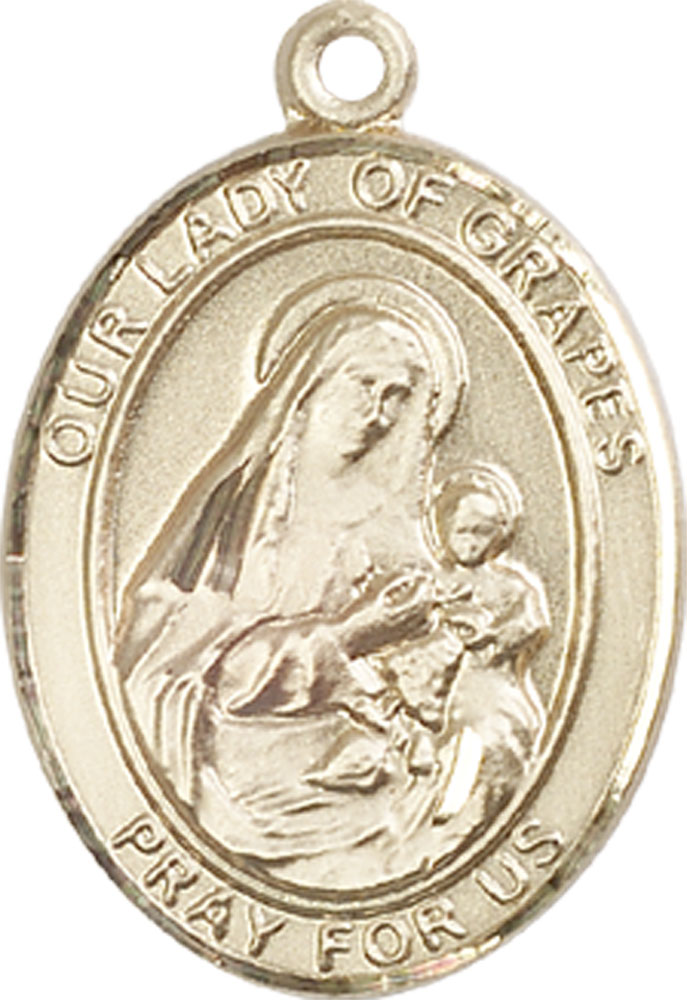 14kt Gold Our Lady of Grapes Medal