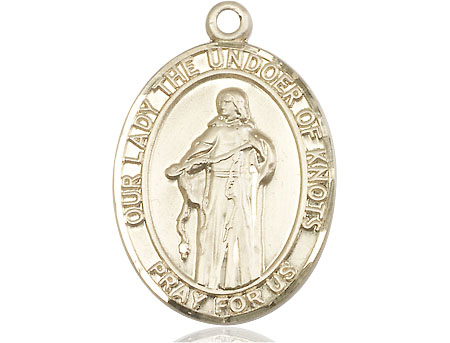 14kt Gold Our Lady of Knots Medal