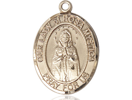 14kt Gold Our Lady of Rosa Mystica Medal