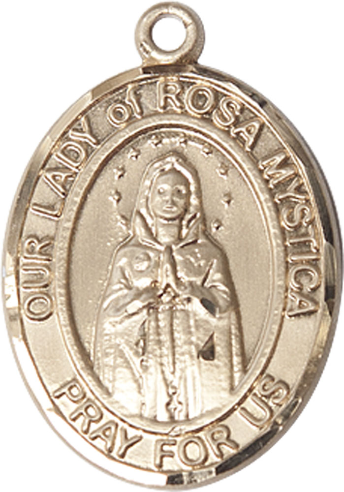 14kt Gold Our Lady of Rosa Mystica Medal