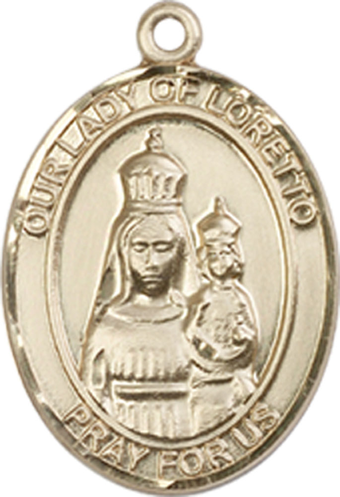 14kt Gold Our Lady of Loretto Medal