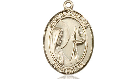 14kt Gold Our Lady Star of the Sea Medal