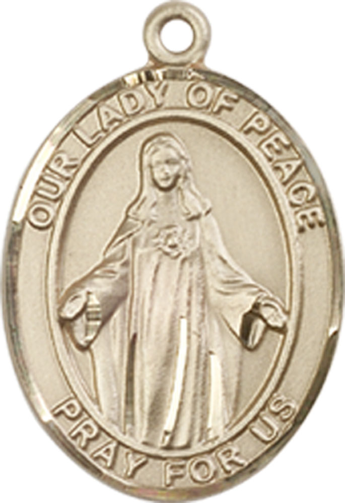 14kt Gold Our Lady of Peace Medal