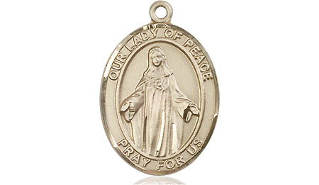 14kt Gold Our Lady of Peace Medal