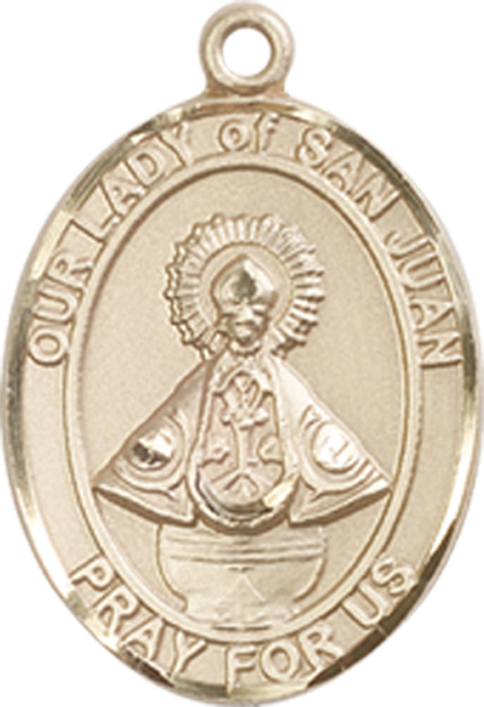 14kt Gold Our Lady of San Juan Medal
