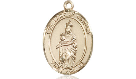 14kt Gold Our Lady of Victory Medal