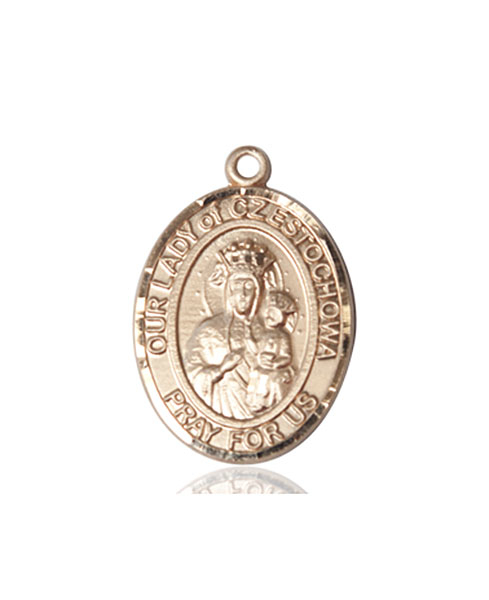 14kt Gold Our Lady of Czestochowa Medal