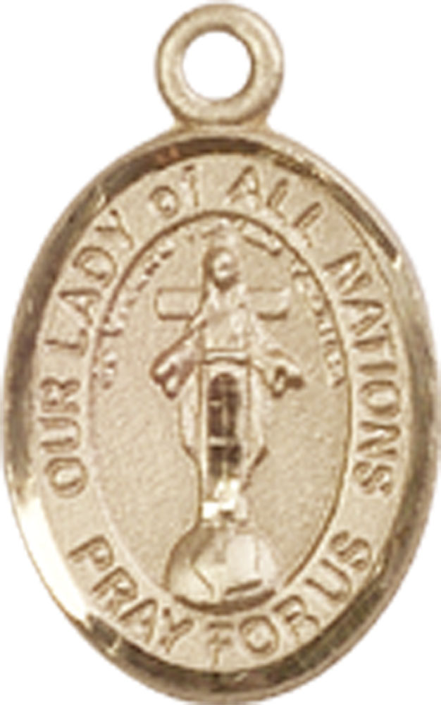 14kt Gold Our Lady of All Nations Medal