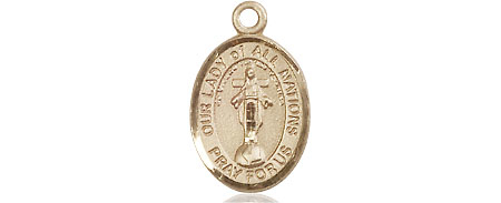 14kt Gold Our Lady of All Nations Medal