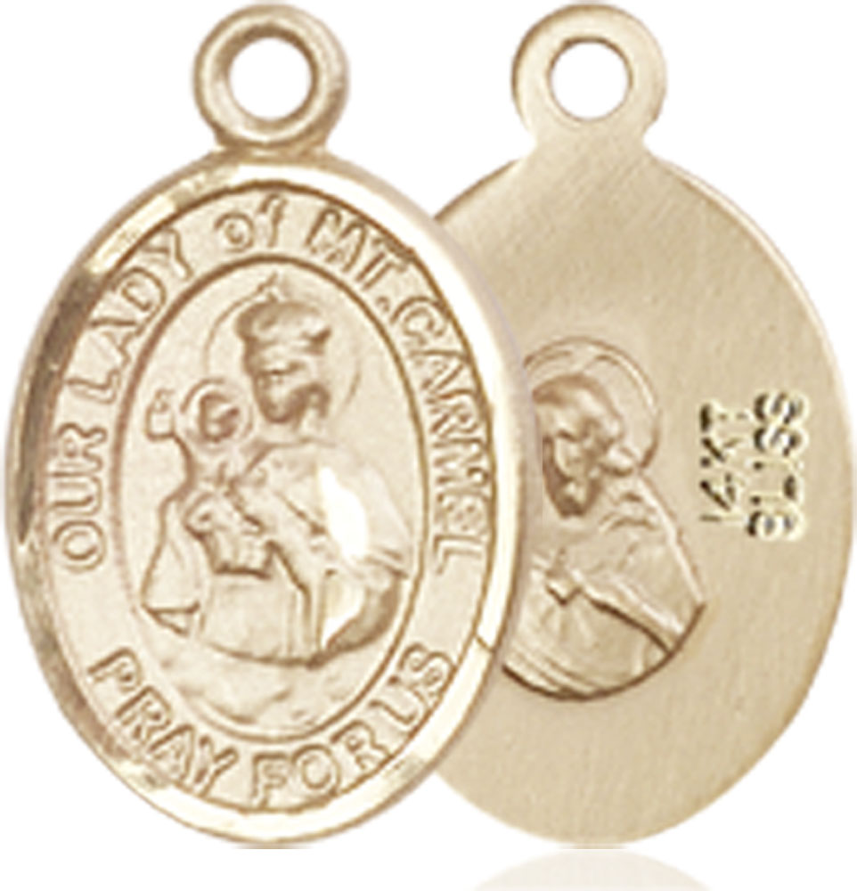 14kt Gold Our Lady of Mount Carmel Medal