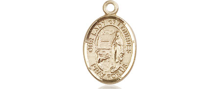 14kt Gold Our Lady of Lourdes Medal