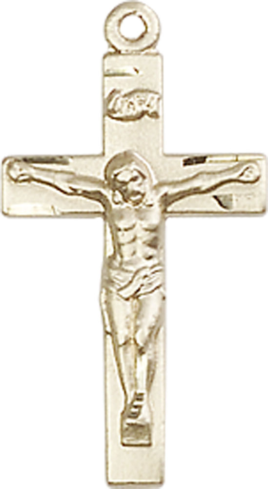14kt Gold Crucifix Medal