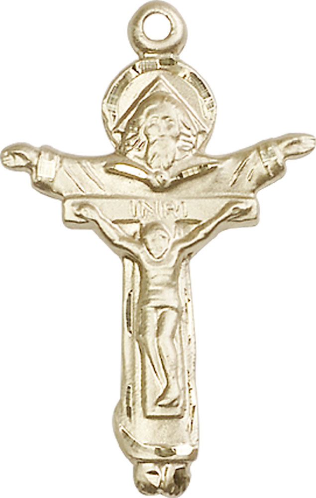 14kt Gold Trinity Crucifix Medal