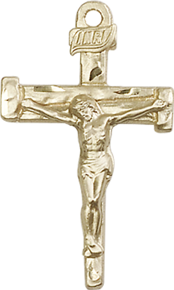 14kt Gold Nail Crucifix Medal