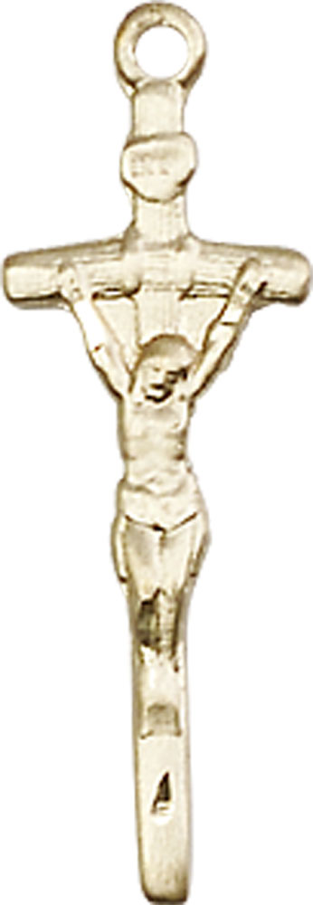14kt Gold Papal Crucifix Medal