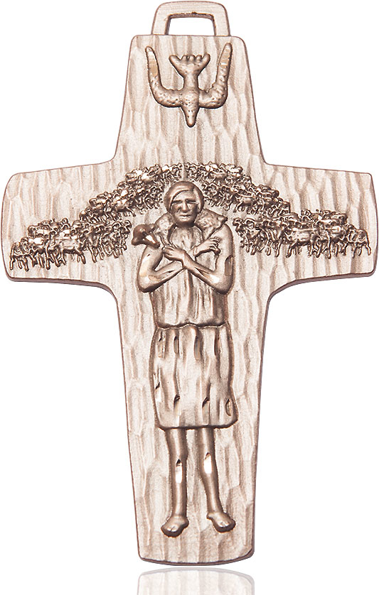 14kt Gold Papal Crucifix Medal