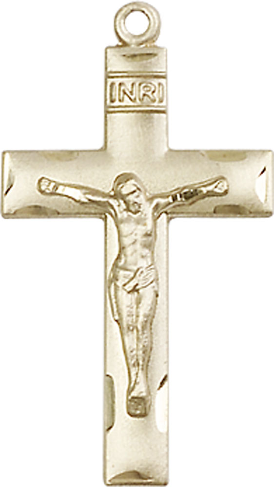 14kt Gold Crucifix Medal