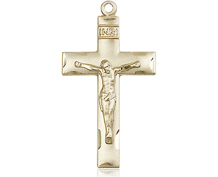 14kt Gold Crucifix Medal