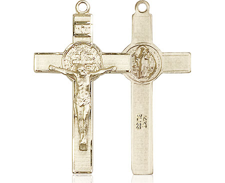 14kt Gold Saint Benedict Crucifix Medal