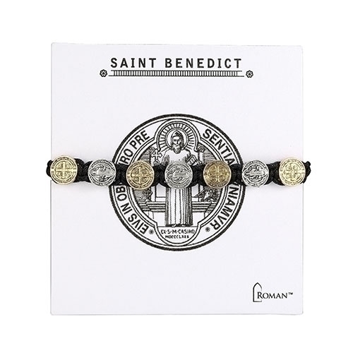 7&quot;L Gold St. Benedict Bracelet Woven
