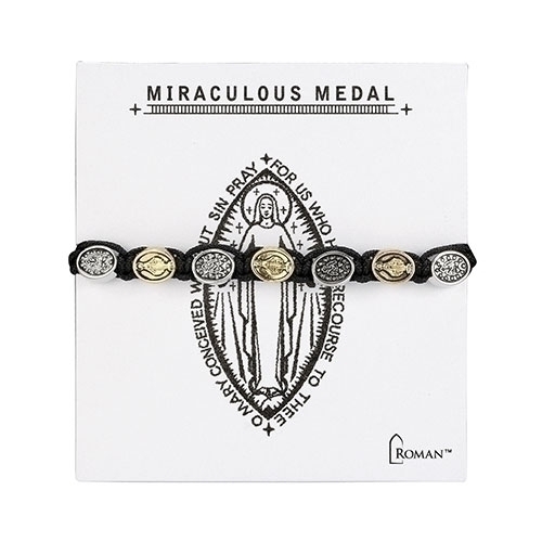 7&quot;L Gold Miraculous Bracelet Woven