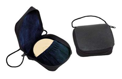 Zipper Burse.  Genuine leather, fully lined, includes neck cord.  With pocket.