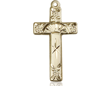 14kt Gold Filled Cross Medal