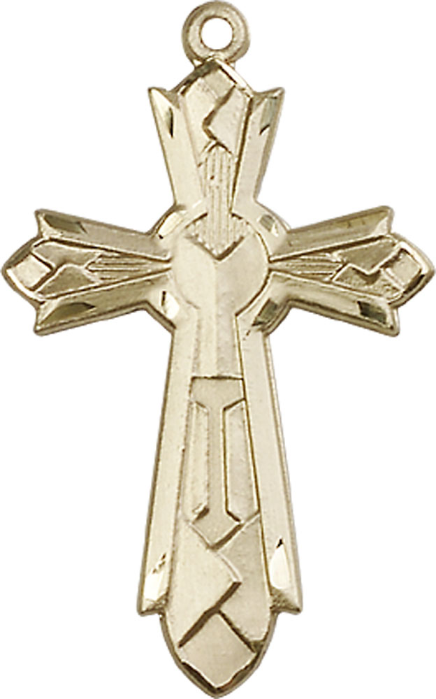 14kt Gold Filled Mosaic Cross Medal