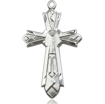 Sterling Silver Mosaic Cross Medal