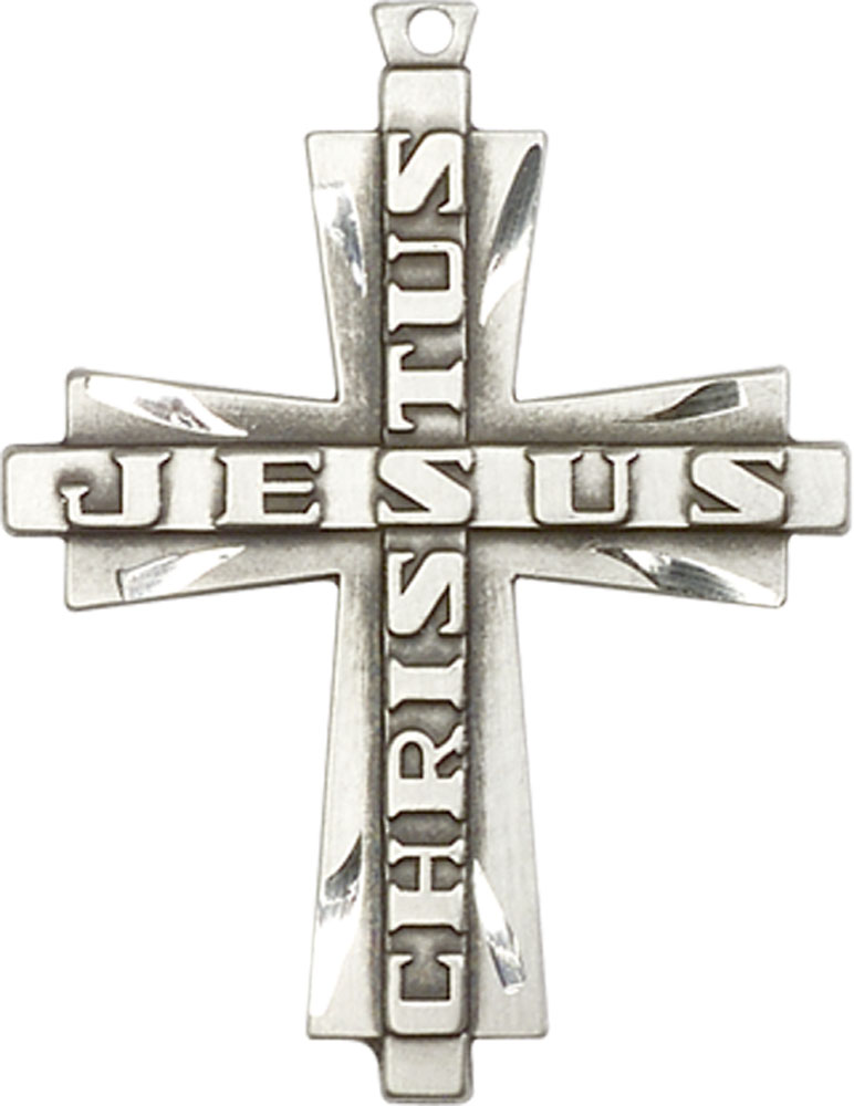 Sterling Silver Jesus Christus Cross Medal