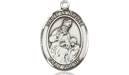 Sterling Silver Saint Ambrose Medal