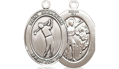 Sterling Silver Saint Sebastian Golf Medal