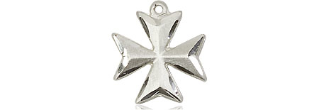 Sterling Silver Maltese Cross Medal