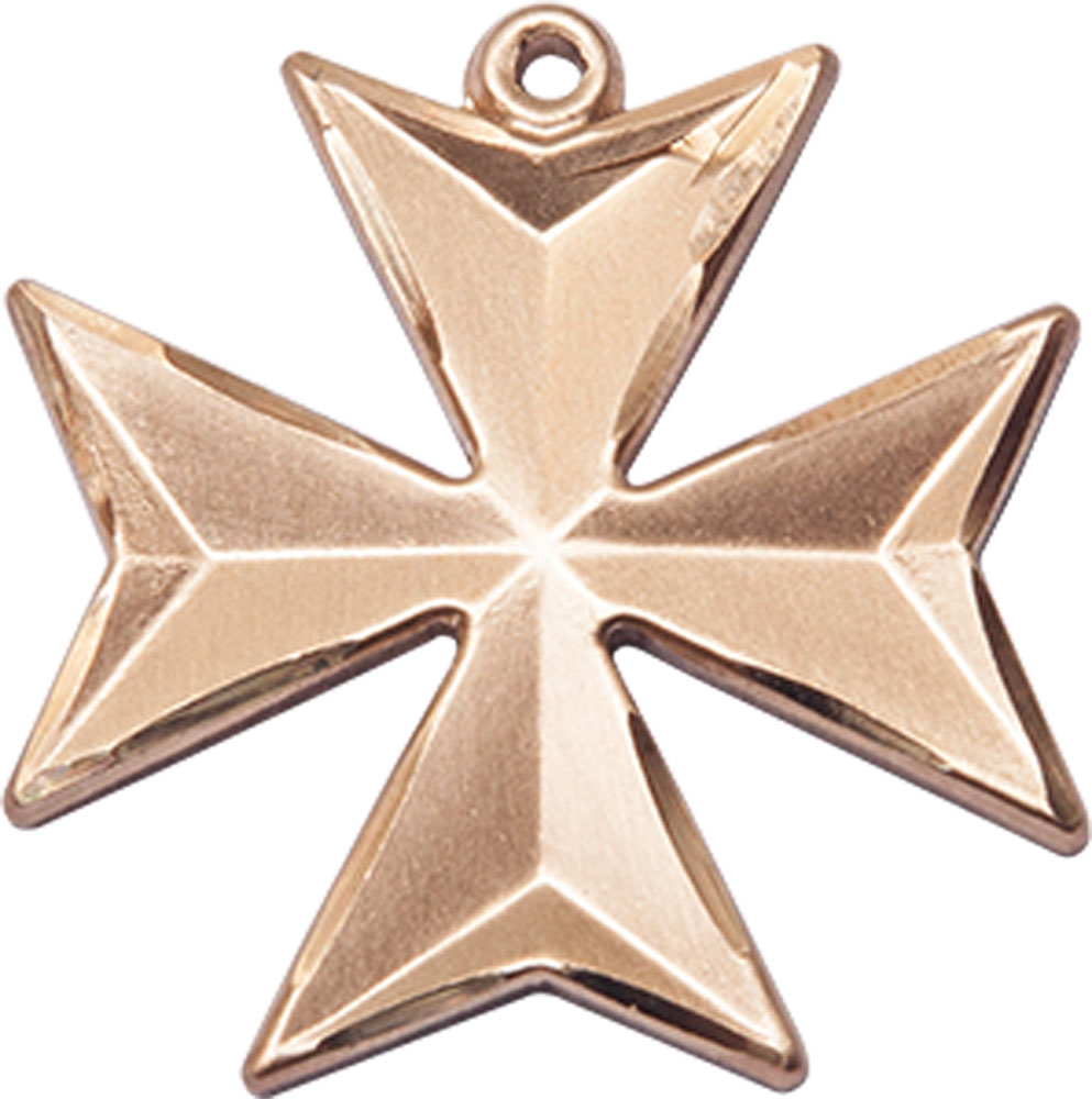14kt Gold Filled Maltese Cross Medal