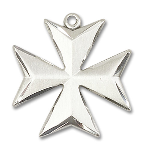 Sterling Silver Maltese Cross Medal