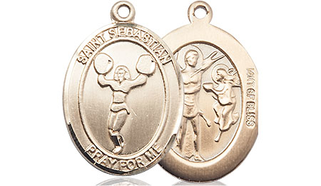 14kt Gold Filled Saint Sebastian Cheerleading Medal