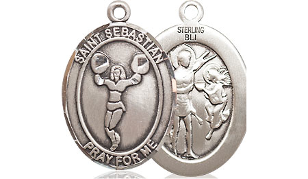 Sterling Silver Saint Sebastian Cheerleading Medal