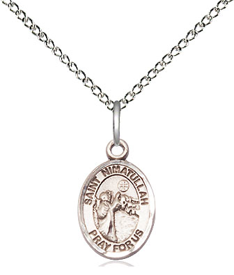 Sterling Silver Saint Nimatullah Pendant on a 18 inch Sterling Silver Light Curb chain