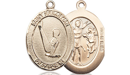 14kt Gold Filled Saint Sebastian Gymnastics Medal